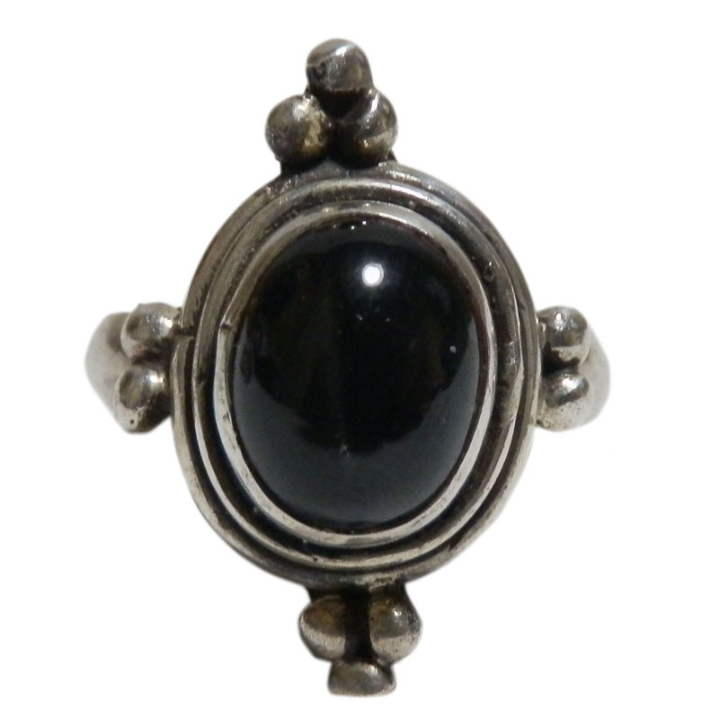 アジアン雑貨 天然石シルバーアクセサリー BR-10 ブラックスターリング