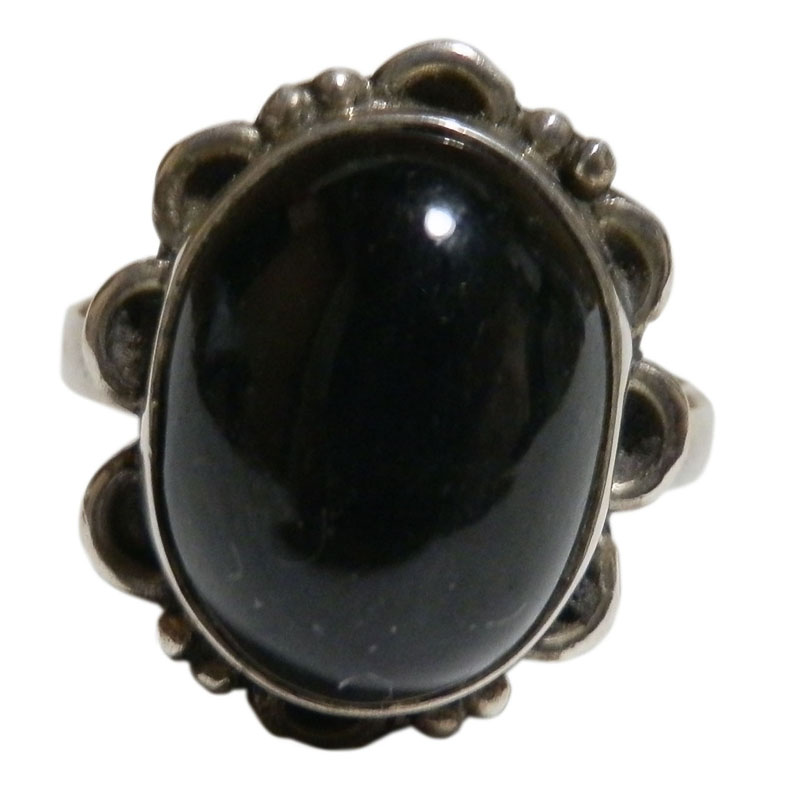 アジアン雑貨 天然石シルバーアクセサリー BR-17 ブラックスターリング