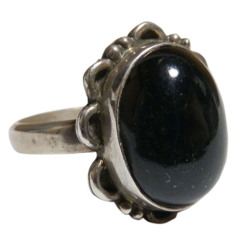 アジアン雑貨 天然石シルバーアクセサリー BR-17 ブラックスターリング