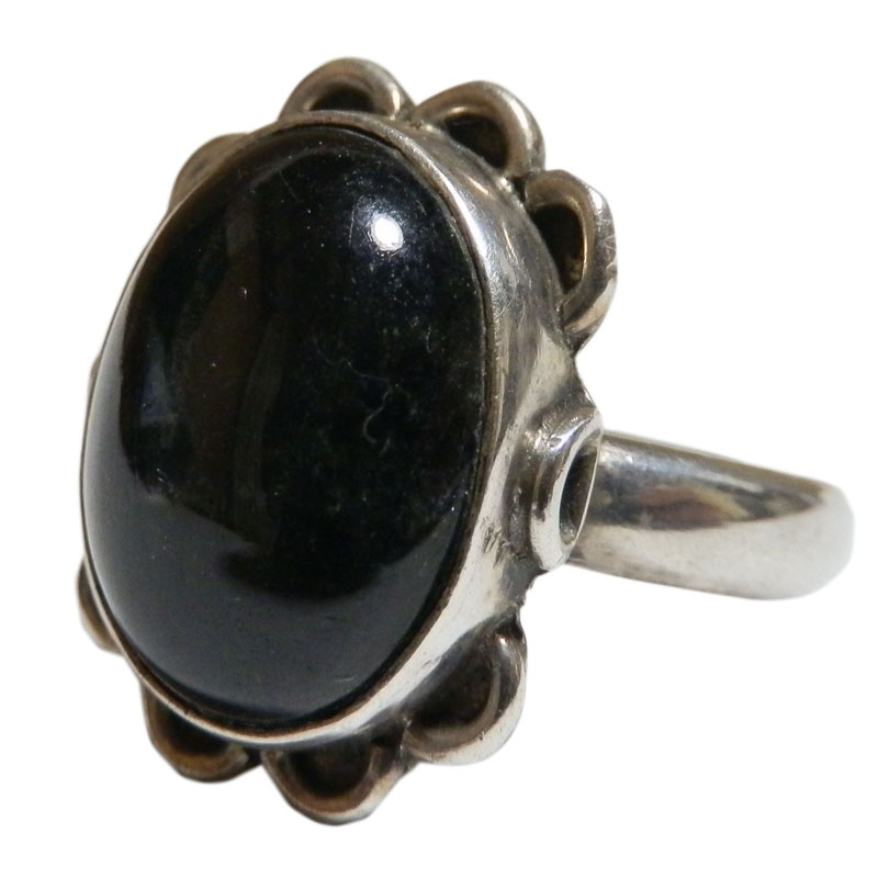 アジアン雑貨 天然石シルバーアクセサリー BR-21 ブラックスターリング