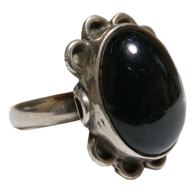アジアン雑貨 天然石シルバーアクセサリー BR-21 ブラックスターリング