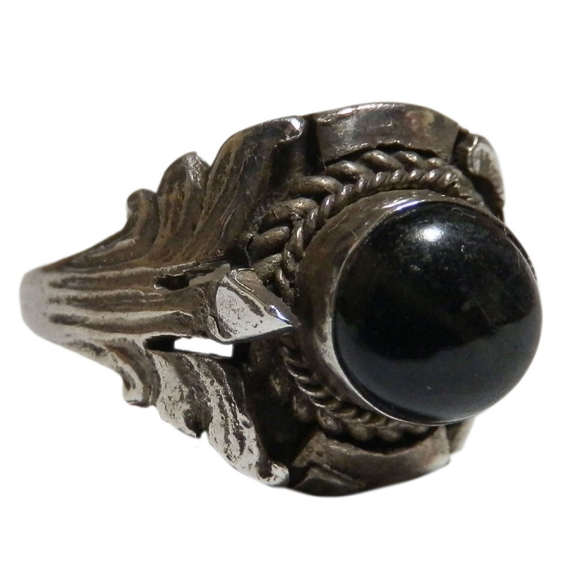 アジアン雑貨 天然石シルバーアクセサリー BR-27 ブラックスターリング