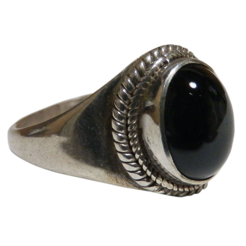 アジアン雑貨 天然石シルバーアクセサリー BR-31 ブラックスターリング