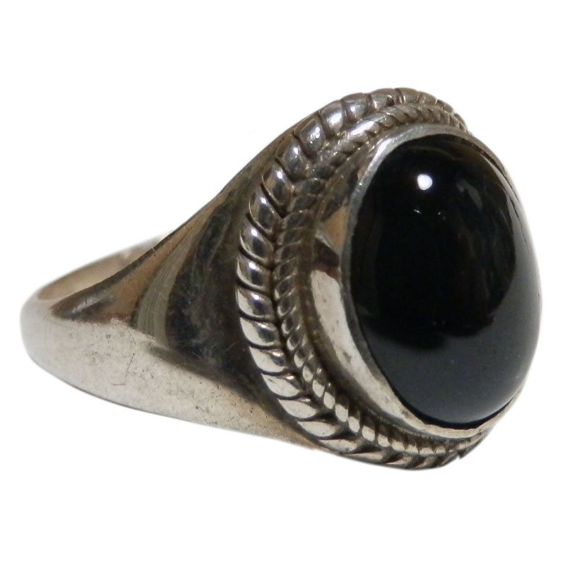 アジアン雑貨 天然石シルバーアクセサリー BR-32 ブラックスターリング
