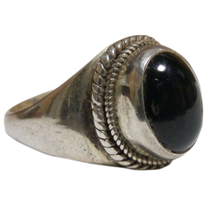アジアン雑貨 天然石シルバーアクセサリー BR-33 ブラックスターリング