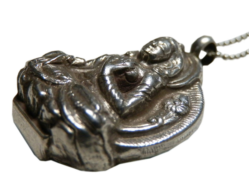 アジアン雑貨 ネパール仏像 シルバーアクセサリー BN-10 ブッタネックレス(ホワイトターラー)