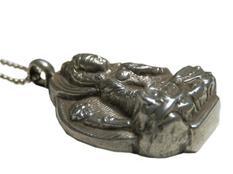 アジアン雑貨 ネパール仏像 シルバーアクセサリー BN-10 ブッタネックレス(ホワイトターラー)