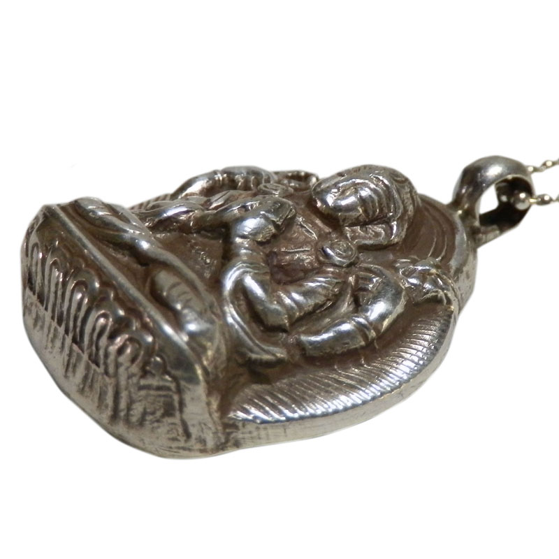 アジアン雑貨 ネパール仏具 シルバーアクセサリー BN-13 ブッタネックレス(チャングラレーシー)