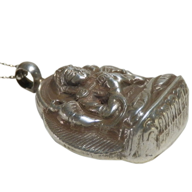 アジアン雑貨 ネパール仏具 シルバーアクセサリー BN-13 ブッタネックレス(チャングラレーシー)