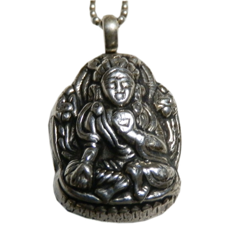 アジアン雑貨 ネパール仏具 シルバーアクセサリー BN-16 ブッタネックレス