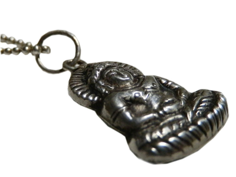 アジアン雑貨 ネパール仏具 シルバーアクセサリー BN-18 ブッタネックレス(釈迦牟尼仏陀尊像)