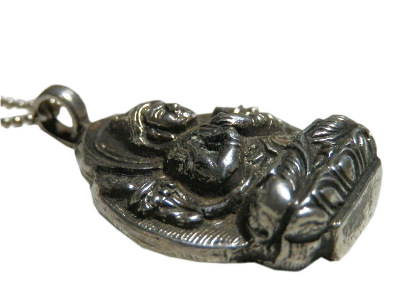 アジアン雑貨 ネパール仏具 シルバーアクセサリー BN-23 ブッタネックレス(ツソンカパ像)