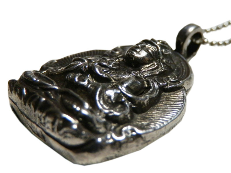 アジアン雑貨 ネパール仏具 シルバーアクセサリー BN-26 ブッタネックレス(ヴァジュラ・サットヴァ)