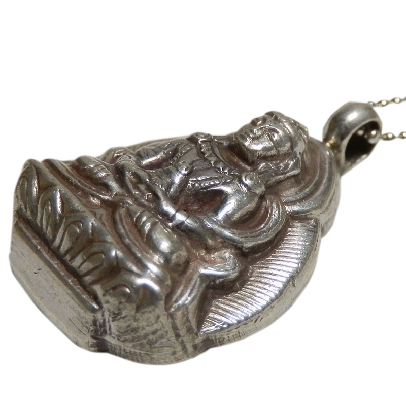 アジアン雑貨 ネパール仏具 シルバーアクセサリー BN-29 ブッタネックレス(無量寿菩薩)