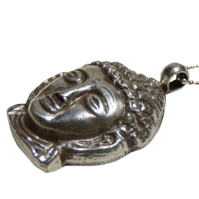 アジアン雑貨 ネパール仏具 シルバーアクセサリー BN-34 ブッタネックレス(パドマサンバ)