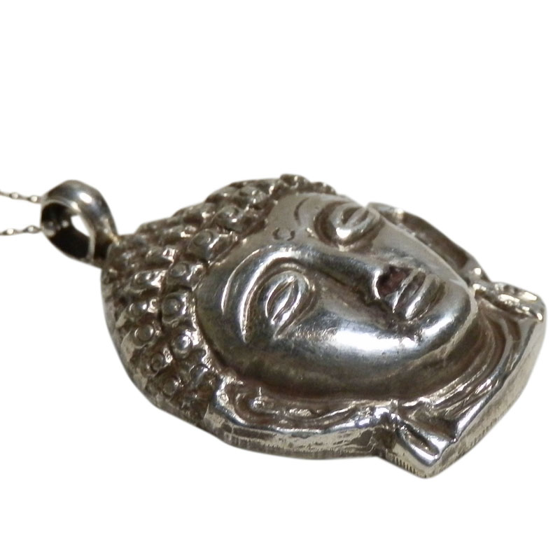 アジアン雑貨 ネパール仏具 シルバーアクセサリー BN-34 ブッタネックレス(パドマサンバ)