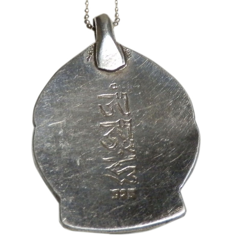 アジアン雑貨 ネパール仏具 シルバーアクセサリー BN-34 ブッタネックレス(パドマサンバ)