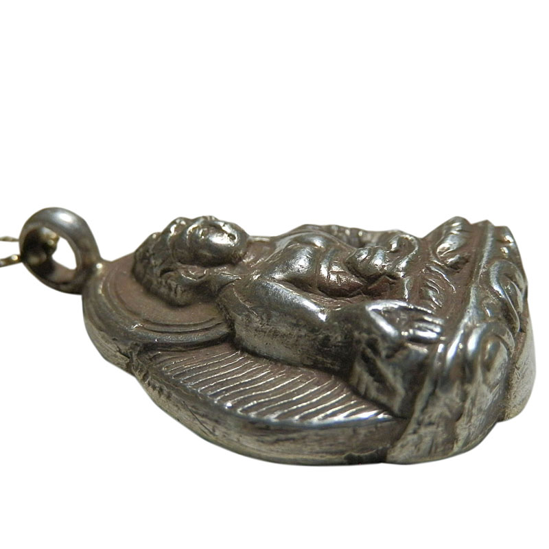 アジアン雑貨 ネパール仏具 シルバーアクセサリー BN-38 ブッタネックレス(釈迦牟尼仏陀尊像)