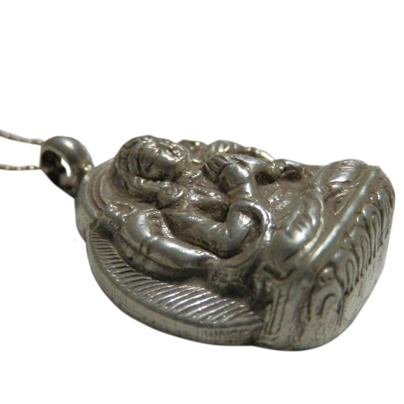アジアン雑貨 ネパール仏具 シルバーアクセサリー BN-40 ブッタネックレス(チャングラレーシー)