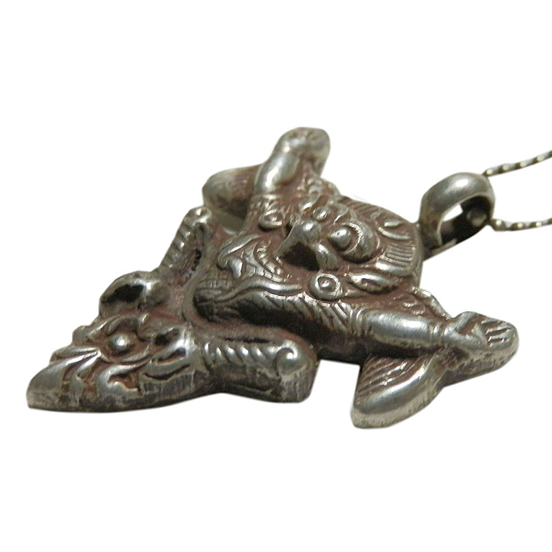 アジアン雑貨 ネパール仏具 シルバーアクセサリー BN-42 ブッタネックレス(ガルーダー)