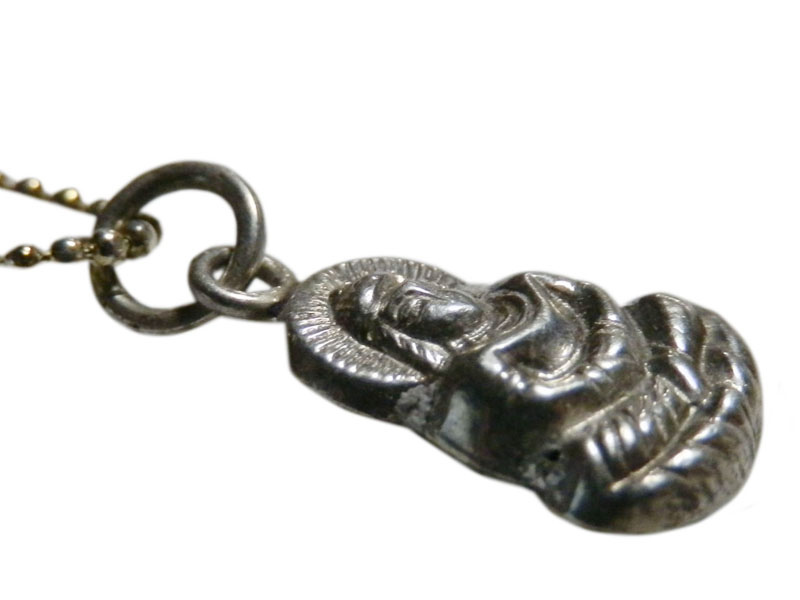 アジアン雑貨 ネパール仏具 シルバーアクセサリー BN-43 ブッタネックレス(釈迦牟尼仏陀尊像)