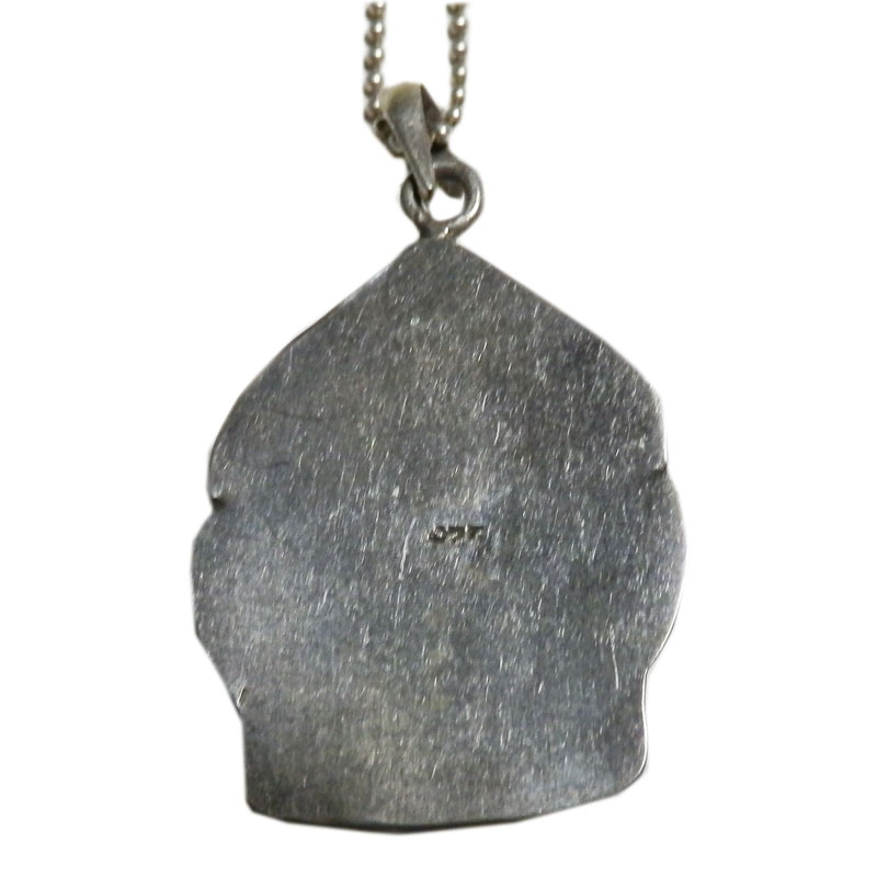 アジアン雑貨 ネパール仏具 シルバーアクセサリー BN-9 ブッタネックレス(ブッタヘッド)