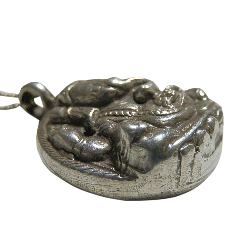 アジアン雑貨 ネパール仏具 シルバーアクセサリー GA-5 ガネーシャネックレス