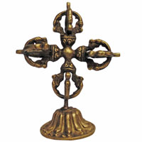 アジアン雑貨 DDO-1 ネパール仏具 ビッソ・ヴァジュラ(ダブルドルジェ)