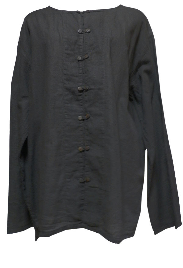 アジアン衣料 MJ-8 コットン無地前開きブラウス