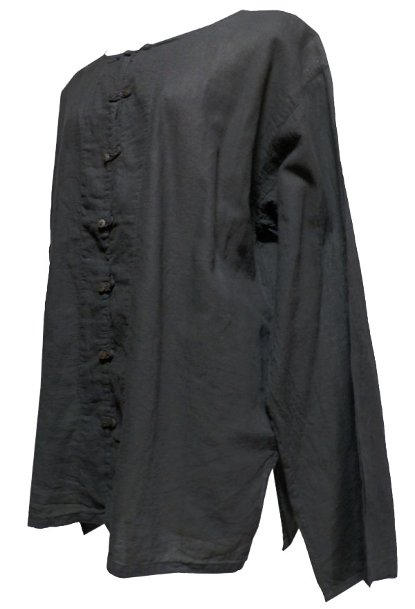 アジアン衣料 MJ-8 コットン無地前開きブラウス