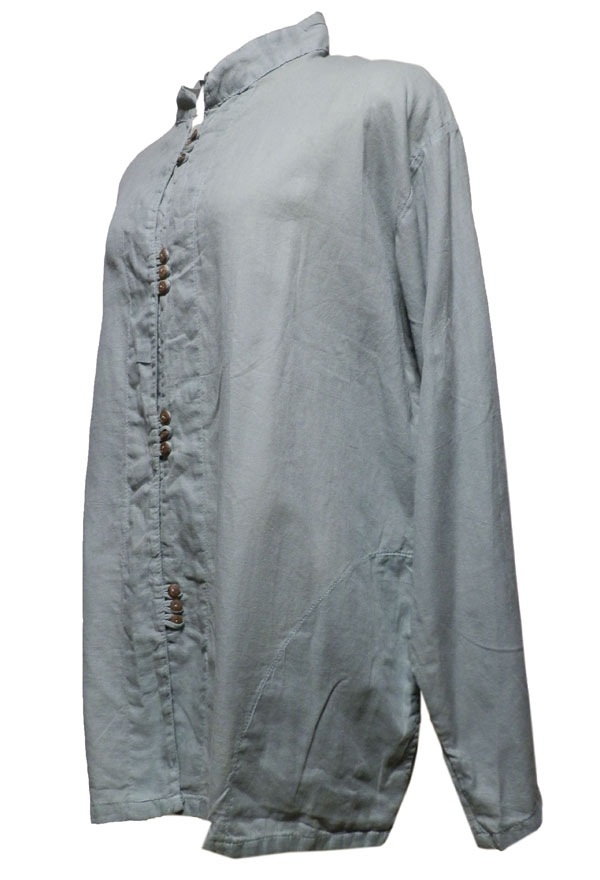 アジアン衣料 MJ-9 コットン・無地前開きブラウス