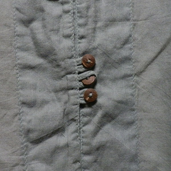 アジアン衣料 MJ-9 コットン・無地前開きブラウス