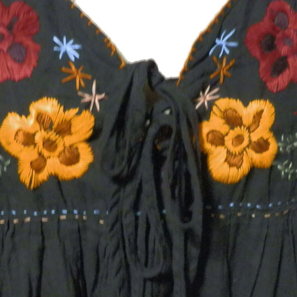 アジアン衣料 RSB-2 コットン・リボン刺繍ブラウス