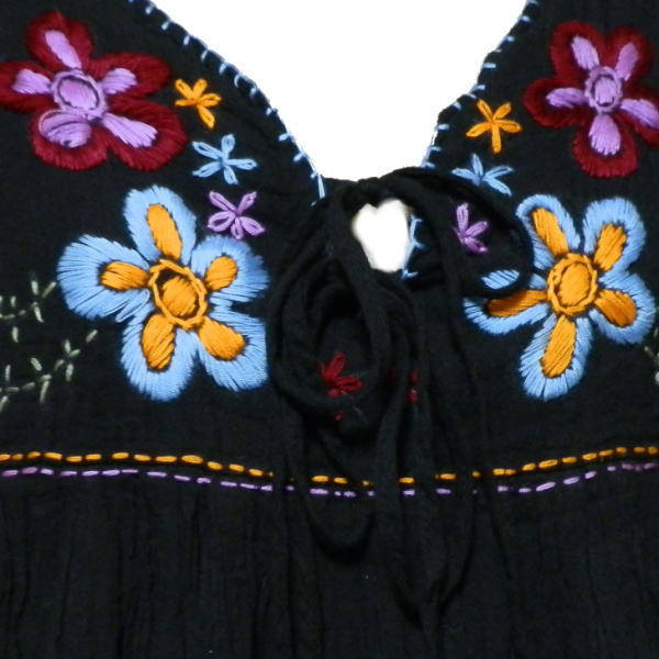 アジアン衣料 SHW-1 コットン刺繍ワンピース