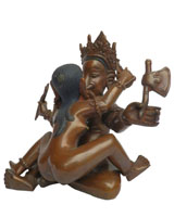 アジアン雑貨　ネパール仏像　NAG-11　ガネーシャ・シャクティー像
