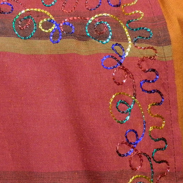 アジアン衣料 NL-7 ネパール・コットン・刺繍ラップブラウス