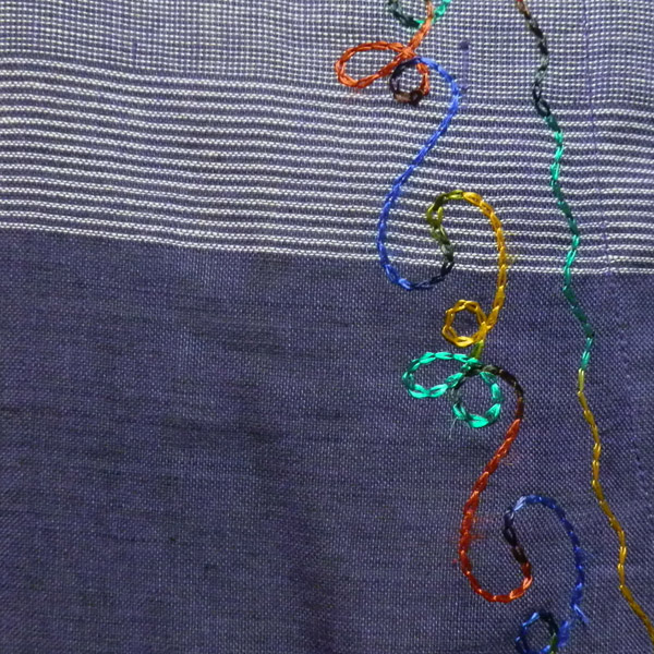 アジアン衣料 NL-8 ネパール・コットン・刺繍ラップブラウス