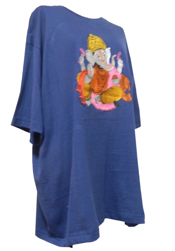 アジアン衣料 NTN-1 ネパール・コットン・刺繍Tシャツ