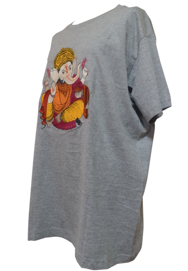 アジアン衣料 NTN-2 ネパール・コットン・刺繍Tシャツ