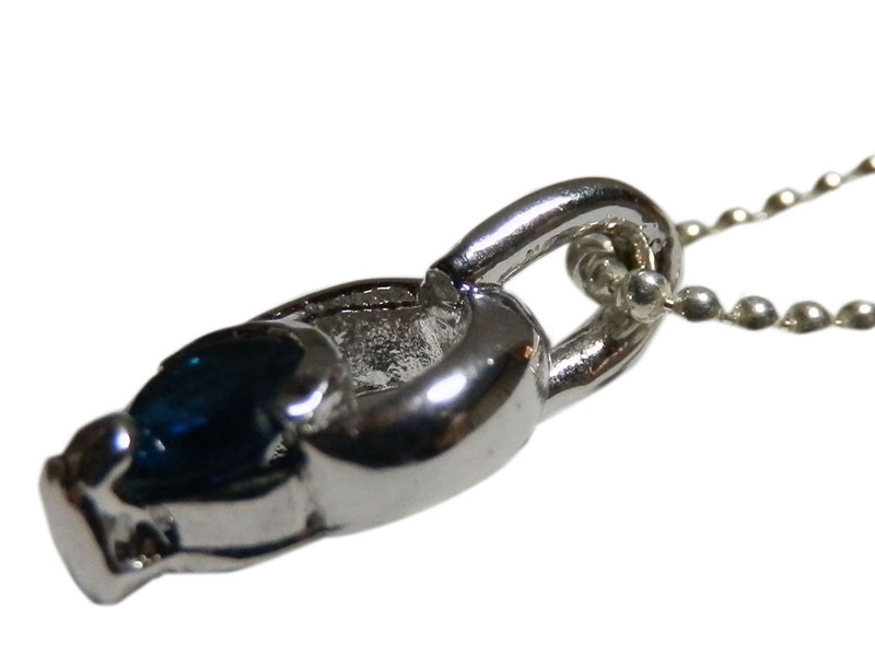 アジアン雑貨 シルバーアクセサリー QU-5 キュービック・ジルコニア・ネックレス