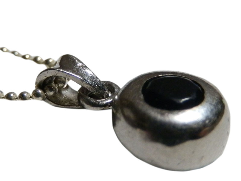 アジアン雑貨 シルバーアクセサリー QU-9 キュービック・ジルコニア・ネックレス