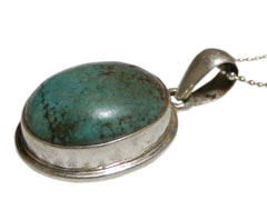 アジアン雑貨 天然石シルバーアクセサリー PT-10 トルコ石・プチネックレス