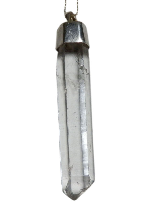 アジアン雑貨 天然石シルバーアクセサリー QUN-16 水晶(クオーツ)・プチネックレス