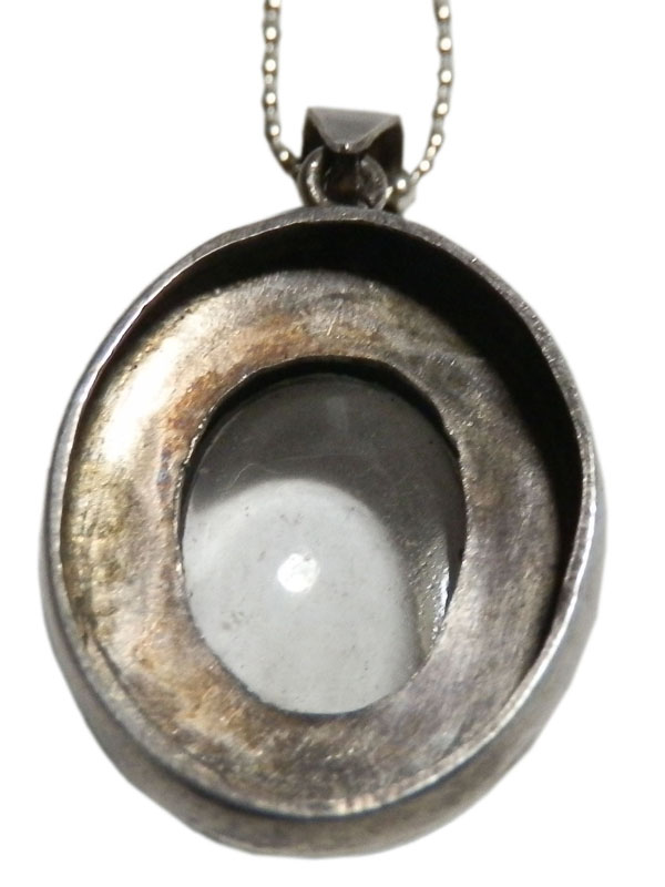 アジアン雑貨 天然石シルバーアクセサリー QUN-18 水晶(クオーツ)・プチネックレス