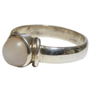 天然石シルバーアクセサリー NR-25 ムーンストーン・リング