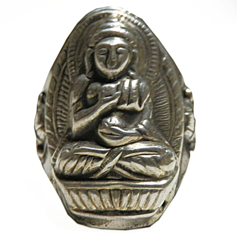アジアン雑貨 仏像シルバーアクセサリー BT-8 ブッタ・リング(ティーチング・ブッタ)