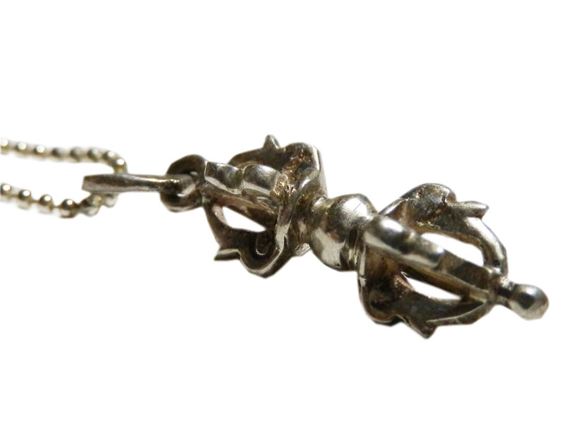 アジアン雑貨 ネパール仏具 シルバーアクセサリー DO-5 お守りネックレス(ドルジェ)