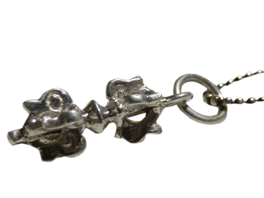 ネパール仏具 シルバーアクセサリー DO-8 お守りネックレス(ドルジェ)