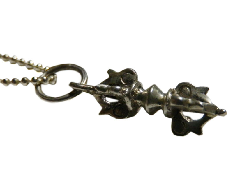 アジアン雑貨 ネパール仏具 シルバーアクセサリー DO-9 お守りネックレス(ドルジェ)