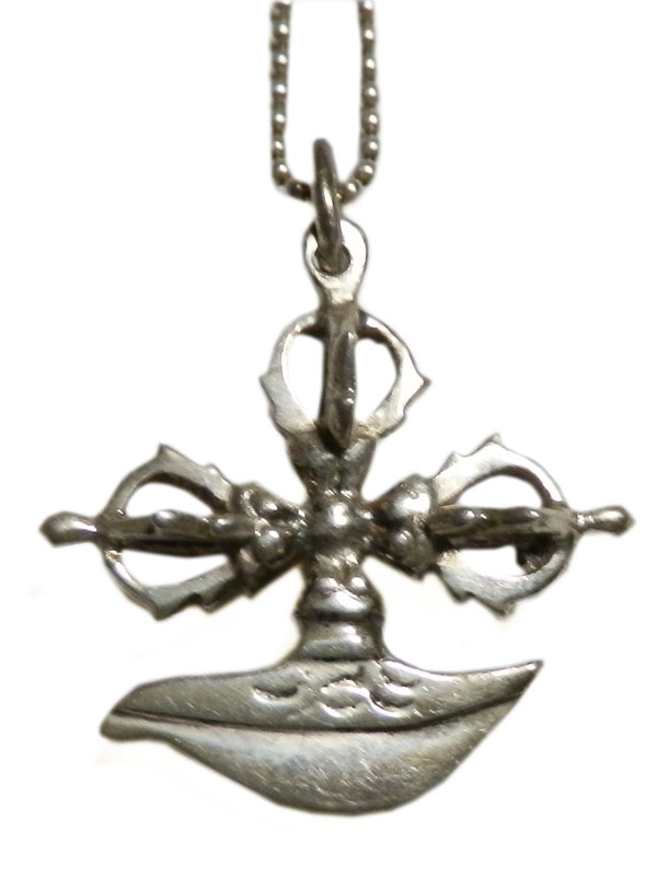 アジアン雑貨 ネパール仏具 シルバーアクセサリー KAR-2 お守りネックレス(カルカリ)